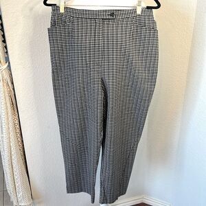 Sag Harbor Women's Straight Leg Mini Check Ankle Pants ~ Size 14